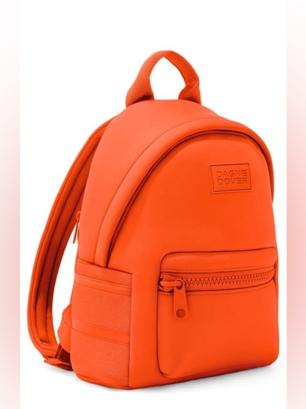 DAGNE DOVER Small Dakota Neoprene Backpack In Goji (orange)